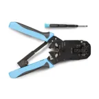 Инструмент обжимной для RJ-45/ RJ-12/ RJ-11 8P8C 6P6C 4P4C профессиональный с храповым механизмом