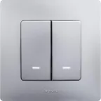 ETIKA Рамка 1 пост алюминий