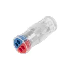 Экспресс-клемма СМК 2273-2x2R проходная разъемная 2 полюса 2х2-проводная 0,5-2,5мм2