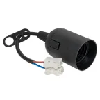 Патрон Е27 подвесной с клеммной колодкой пласт чер. индивидуальный пакет