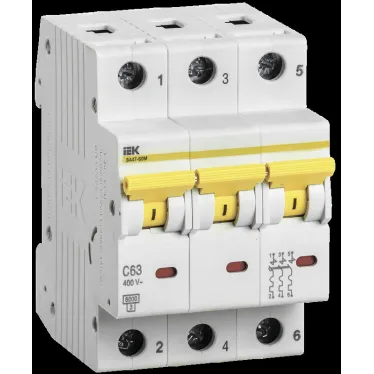 Выключатель автоматический ВА47-60M 4Р 2А 6кА С