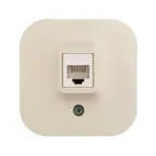 Quteo Розетка компьютерная RJ45 категория 5е UTP наружная бежевая