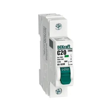 Выключатель автоматический без теплозащиты 1P 20А х-ка C 6кА ВА-103M