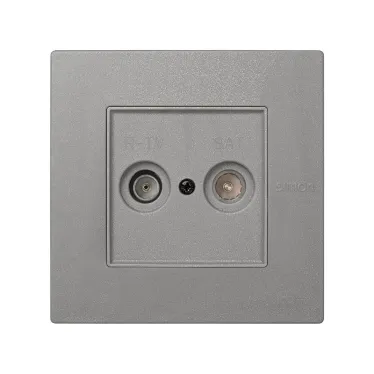 Крышка для розетки R-TV/SAT (ТВ, Спутник), серый