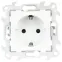 Розетка 2К+З с защитными шторками Push@Go, белый