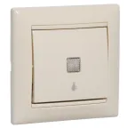 VALENA Кнопка с подсветкой и символом лампы слоновая кость