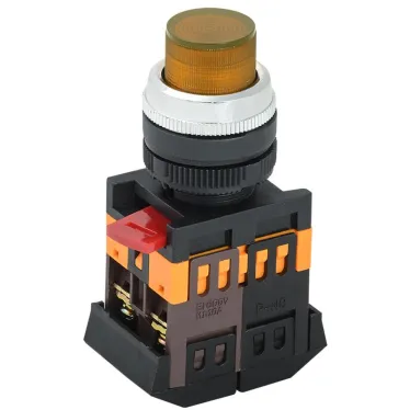 Кнопка ABLFP-22 желтая неон 1з+1р