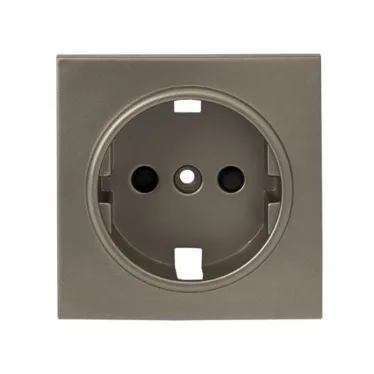 Валенсия лицевая панель розетки 1-местной с/з 16А кашемир с защ. штор.