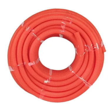Труба гофрированная ПНД с зондом оранжевая d32мм(50м) Plast PROxima