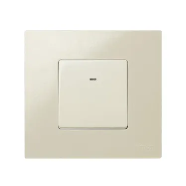 Выключатель однополюсный с подсветкой, 10А 250В, S27, сл.кость