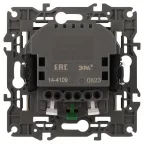 Розетка 2P+E 16A-250В, штор. с 2xUSB 5В-3А, Эра Elegance, шампань 14-4109-04