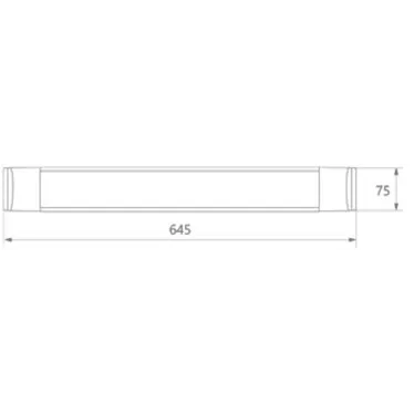 Светильник светодиодный ДПО-18вт 4500К 1700Лм IP20 металл (аналог ЛПО-2х18)