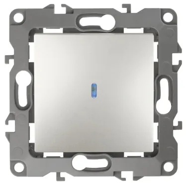 Выключатель с подсветкой, 10АХ-250В, Эра12, перламутр,12-1102-15