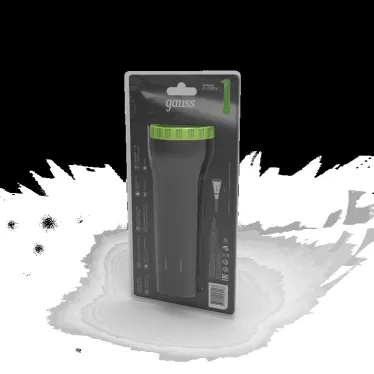 Фонарь светодиодный ручной 1 Вт 50 лм Черный IP3X аккумуляторный Lead acid 250мАч GFL Gauss