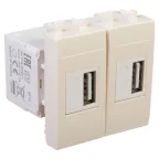 Avanti USB зарядное устройство ''Ванильная дымка'', 2.1А, 2 модульная