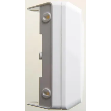 ЭТЮД Розетка угловая двойная наружная с заземлением со шторками 16А 250B белый