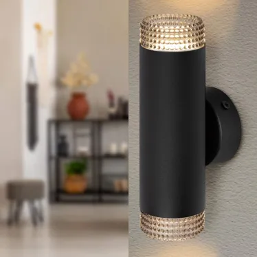 Светильник настенный WL50 BK/BK 2*GU10 2*12Вт IP20 черный