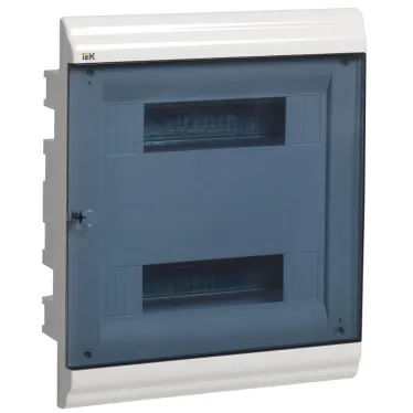 Щит распределительный встраиваемый ЩРв-П-24 IP41 пластиковый белый прозрачная дверь PRIME