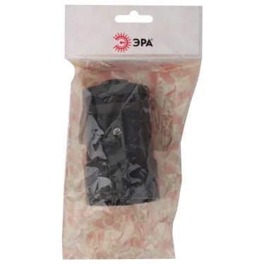 Розетка кабельная с/з прямая 16A черная (24/384/4608) Rx2-B