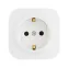 Quteo Розетка с заземлением без шторок наружная белая