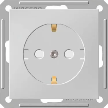 Розетка W59 скрытая, с заземлением, со шторками, 16А, механизм, белый