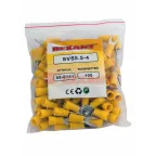 Наконечник вилочный изолир 4.3 мм 4-6 кв мм (НВи 6.0-4 НВи 5,5-4) желтый, REXANT