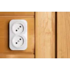 Quteo розетка двойная без заземления без шторок 16 A 250 В IP 20 Белая