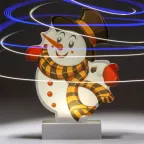 Светильник декоративный новогодний Снеговичок, холодный белый LED, h 24 см, 3*АА, IP20