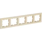 BRITE Рамка 5 постов РУ-5-БрКр бежевый