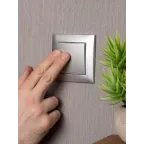 Валенсия лицевая панель кнопки звонка 10А сталь