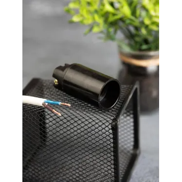 Патрон карболитовый подвесной Е14 черн. без наклейки PROxima