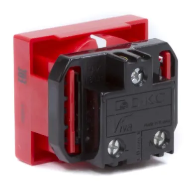 VIVA Розетка силовая с заземлением красная