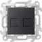 Розетка 2хRJ45 кат 5е UTP, графит