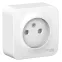 BLANCA розетка наружная без заземления со шторками изол.пл., 16А, 250В, белый