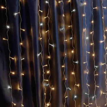 Гирлянда занавес LED 2700К с эффектом стробов 3х3м IP44