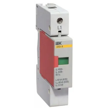 Ограничитель перенапряжения однополюсный ОПС1-В 1п 30кА 400В