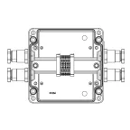 Взрывозащищенная клеммная коробка из алюминия TBE-A-17-(4xCBC.2)-2xKH2MHK(B)-2xKH2MHK(D)1Ex e IIC Т5 Gb / Ex tb IIIC T95°C Db IP66