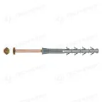 Дюбель фасадный с шурупом 10х115 TSX потайной бортик, полипропилен, шестигранная головка (6шт)