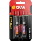 Супер-клей СВЕРХПРОЧНЫЙ 3 гр. + АНТИКЛЕЙ 3 гр. BL-1 SABL1-33 СИЛА