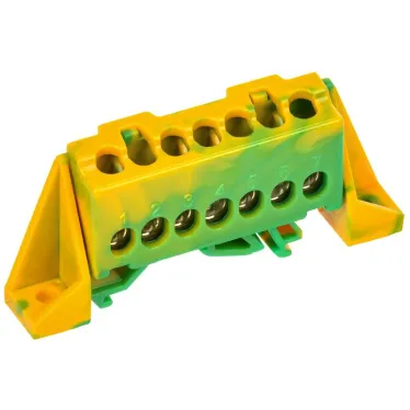 TEKFOR Шина PE земля в комбинированном DIN-изоляторе Стойка 6х9-7-ЖЗ IEK