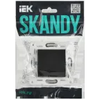 SKANDY Выключатель 1-клавишный проходной 10А SK-V02Bl черный IEK