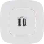 Зарядное устройство Valena ALLURE два USB-разъема 240В/5В 1500мА лицевая панель белое