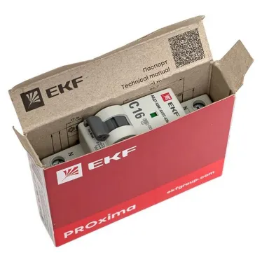 Автоматический выключатель дифференциального тока АВДТ-63M 1P+N (18мм) 16А 30мА характеристика C тип AС электронный 6кА PROXIMA