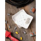 Коробка разветвительная КМР-030-030кг наружная (75х75х25) белая с клеммником PROxima