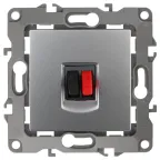 Розетка аудио, Эра12, алюминий, 12-3111-03