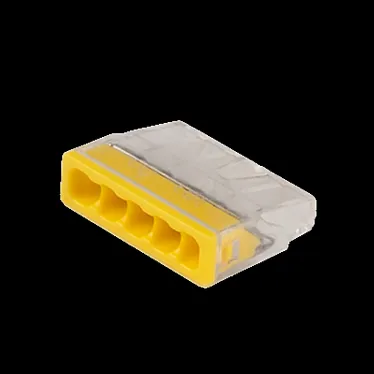 Клеммы монтажные PTC-5P 2273-205 450V 32A 0,14-4.0mm2 , 5 отверстий, прозрачные,/ 50 шт.