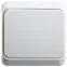 ЭТЮД выключатель наружный с самовозвратом 10 AX, белый