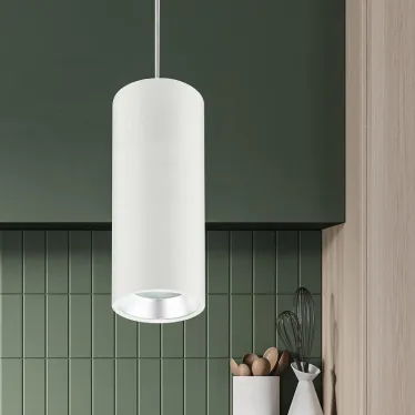 Светильник декоративный подвесной под лампу GX53 алюминий цвет белый+серебро PL12 GX53 WH/SL