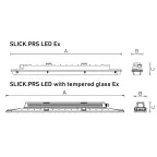 Светильник SLICK.PRS LED 30 with driver box /tempered glass/ Ex 5000K