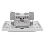 Розетка Минск одноместная СП с заземлением 16А белая защитные шторки